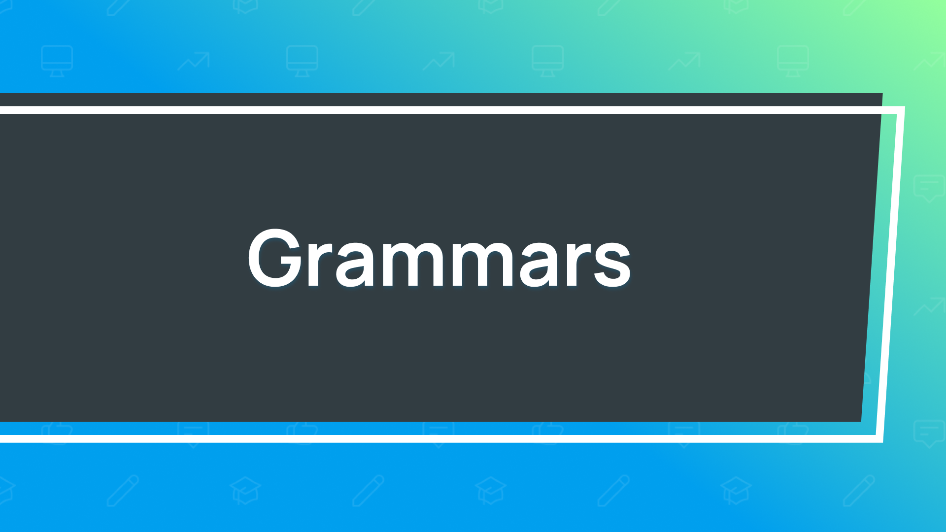 Let's make a programming language. Grammars